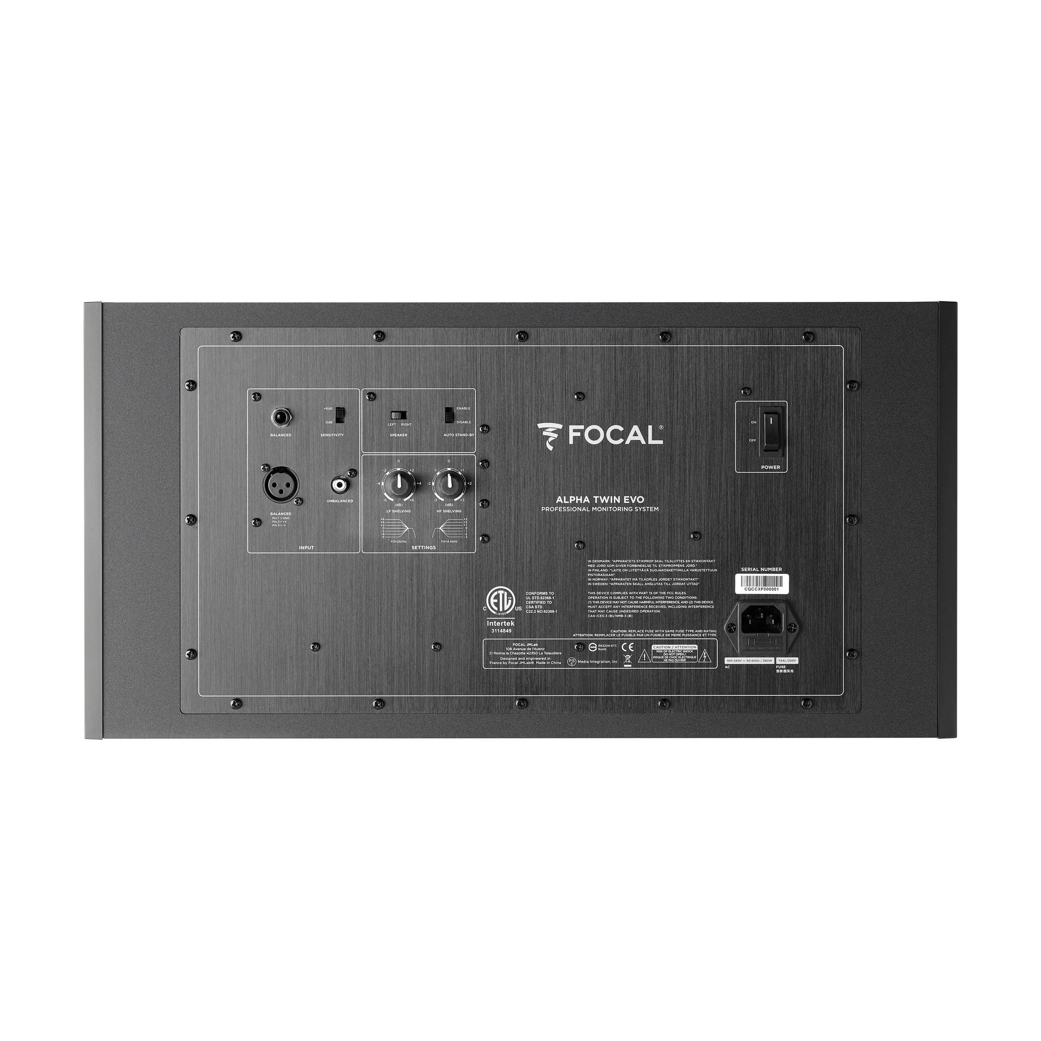 Back view of Focal Alpha Twin Evo Dual 6.5