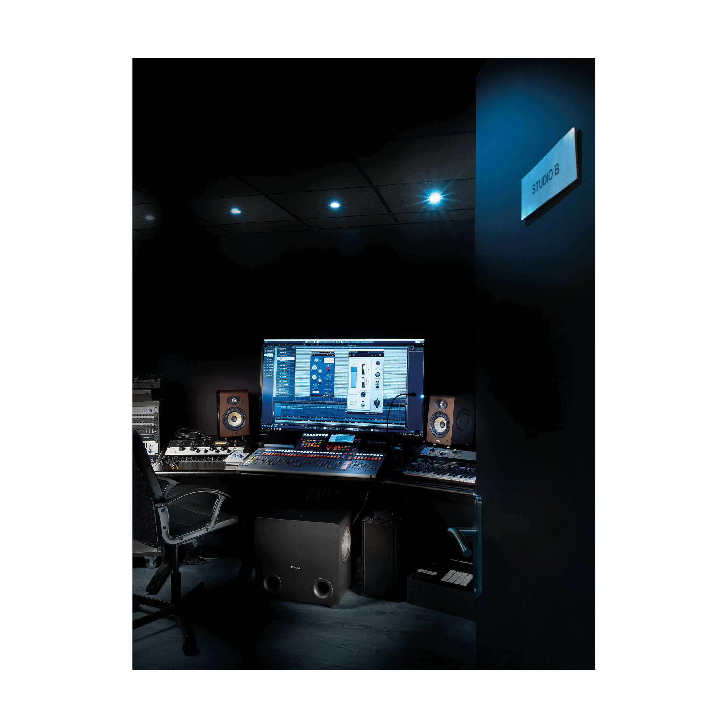 View in studio of Focal Sub One 8" Powered Studio Subwoofer
