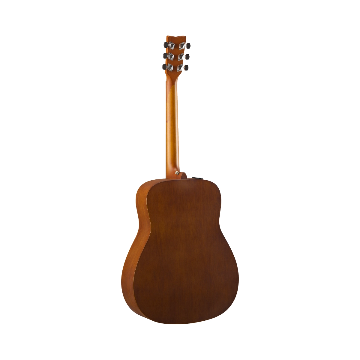 Yamaha FX400 Acoustic Electric Guitar - Smoky Black back panel view