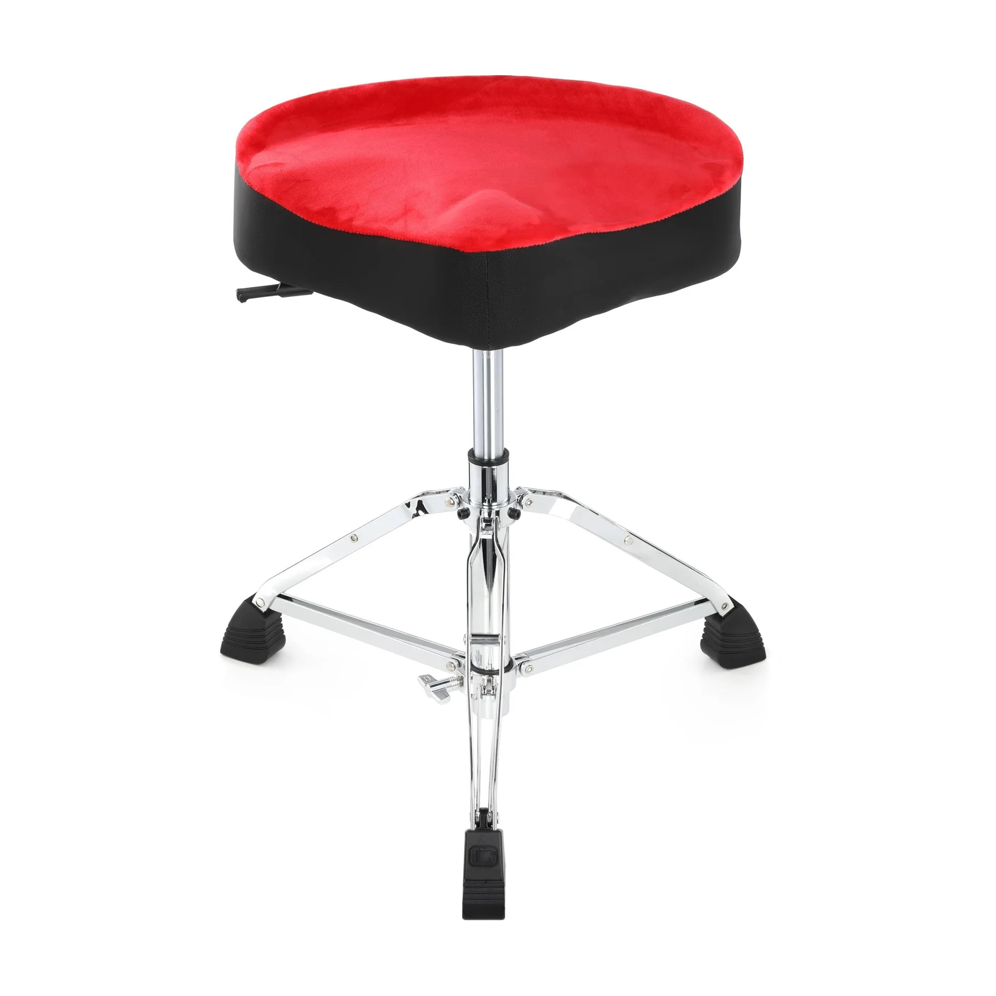 Front view of Gator GP-DTH-ASD-RD Air Glide Saddle Seat Drum Throne