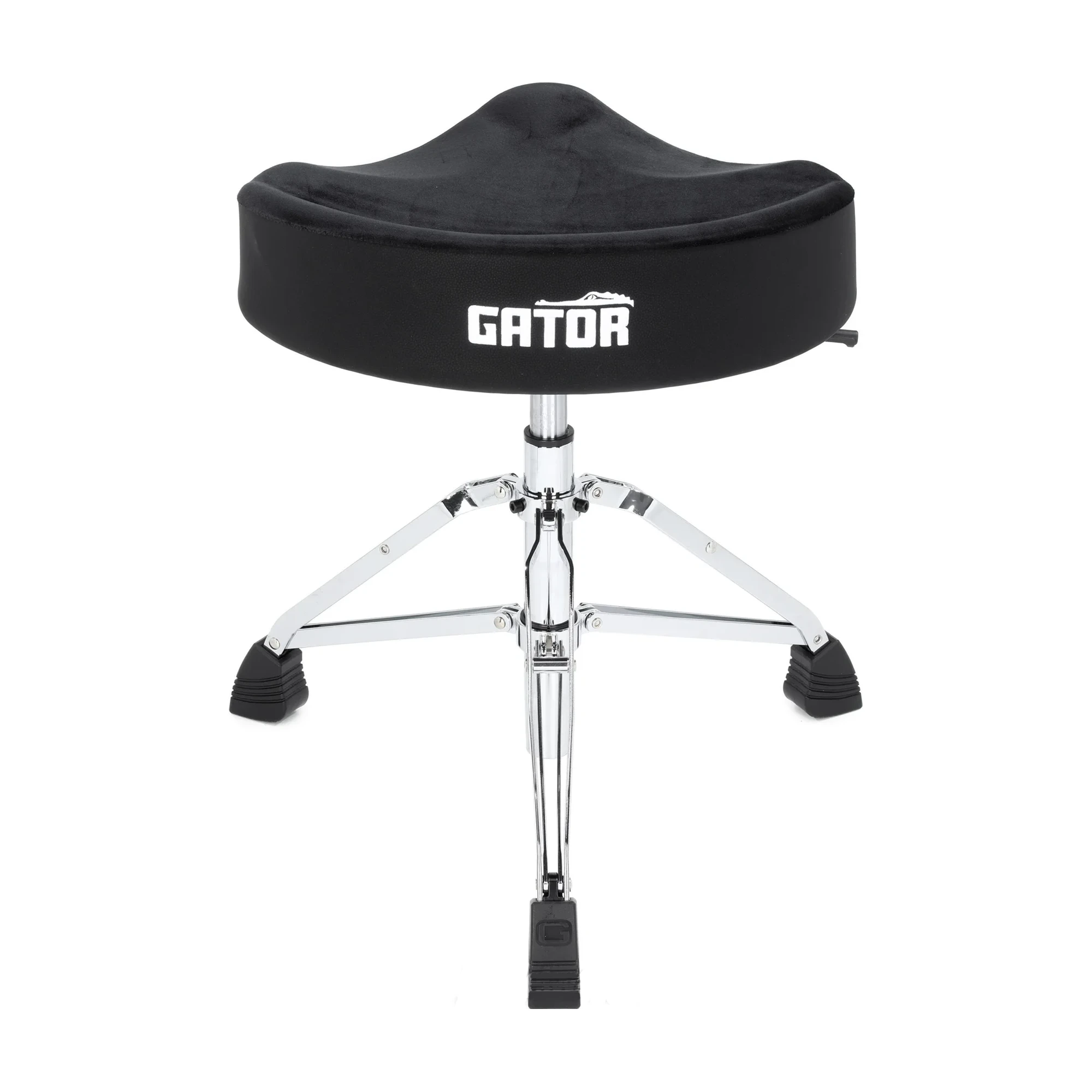 Back view of Gator GP-DTH-ASD-BK Air Glide Saddle Seat Drum Throne