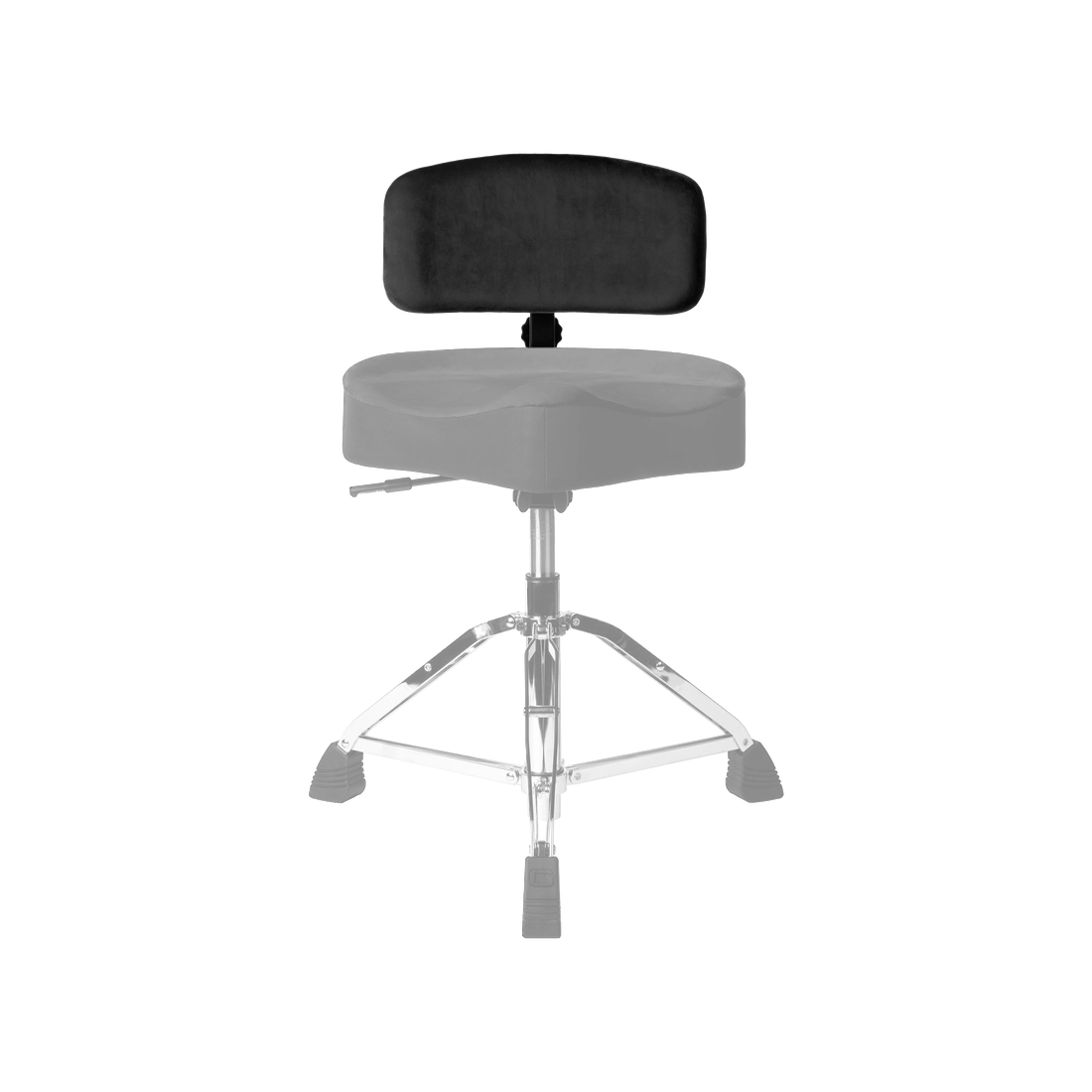 Gator Drum Throne Backrest For Gator Drum Thrones - Black front side view