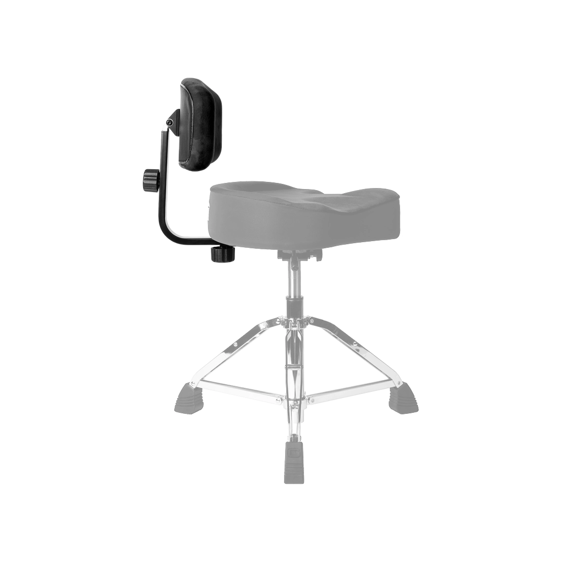 Gator Drum Throne Backrest For Gator Drum Thrones - Black side angle view