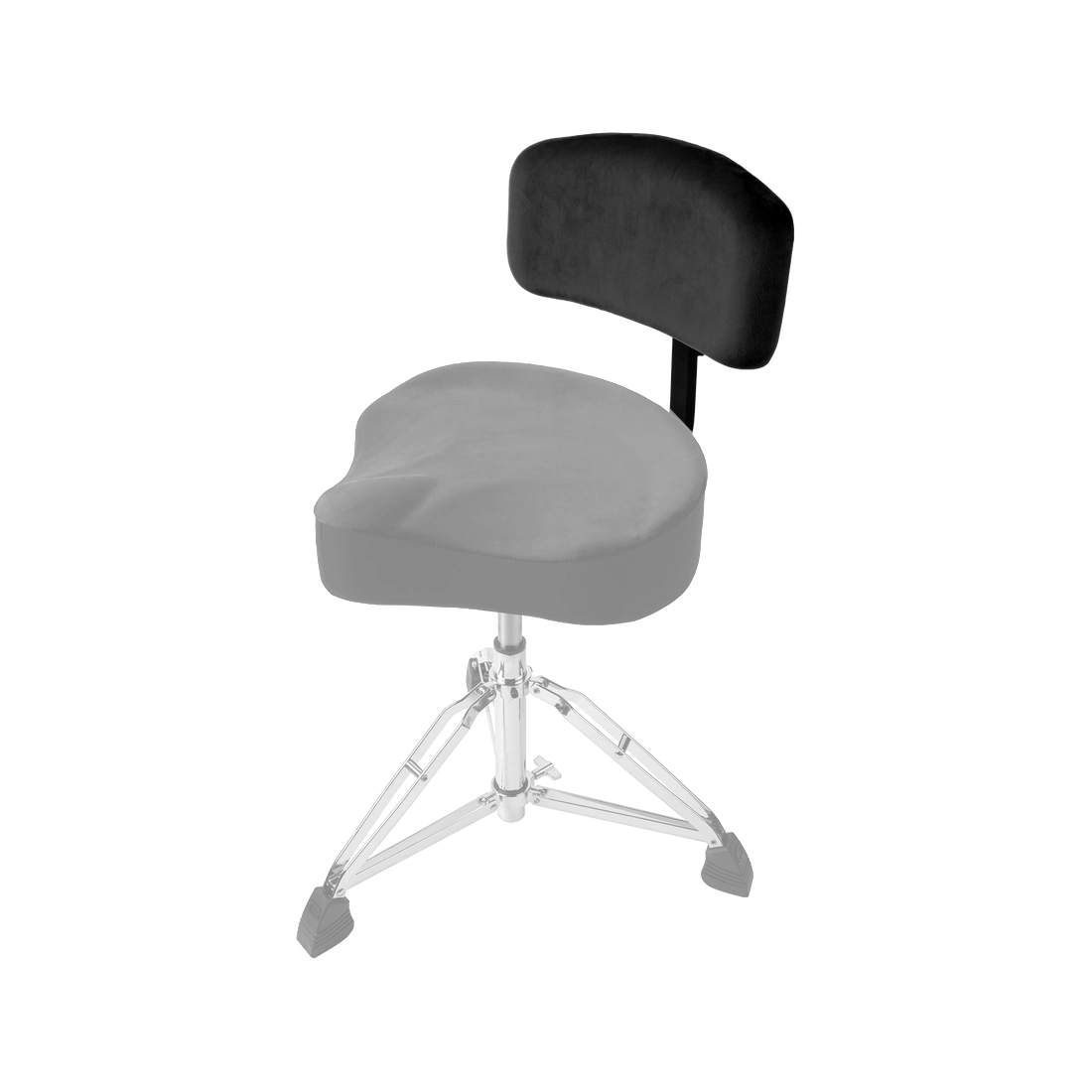 Gator Drum Throne Backrest For Gator Drum Thrones - Black front side angle view