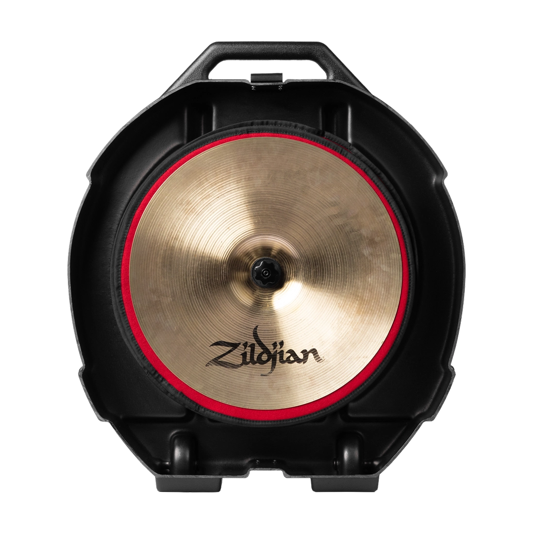 Gator Grooves 24" Hardshell Cymbal Case With Wheels - Black open case front view 