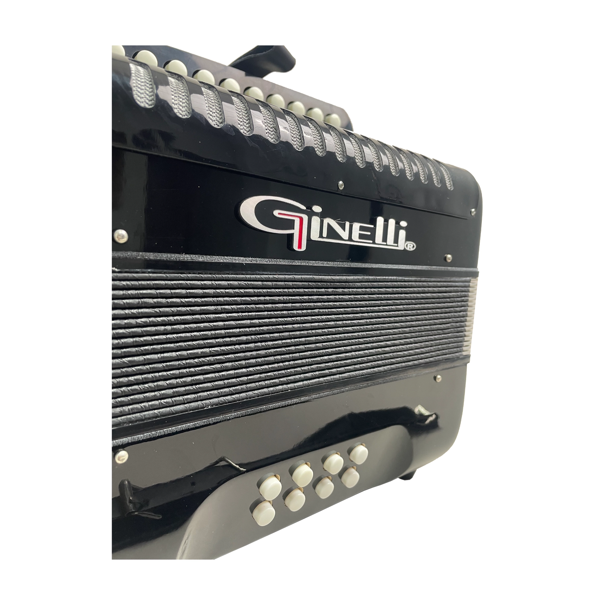 Ginelli 1201 Accordion W/ 21 Buttons & 8 Bass - Black