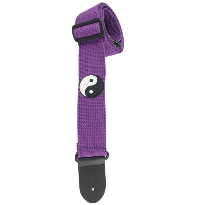 Henry Heller 2" Woven Cotton Guitar Strap w/ Ying-Yang - Purple