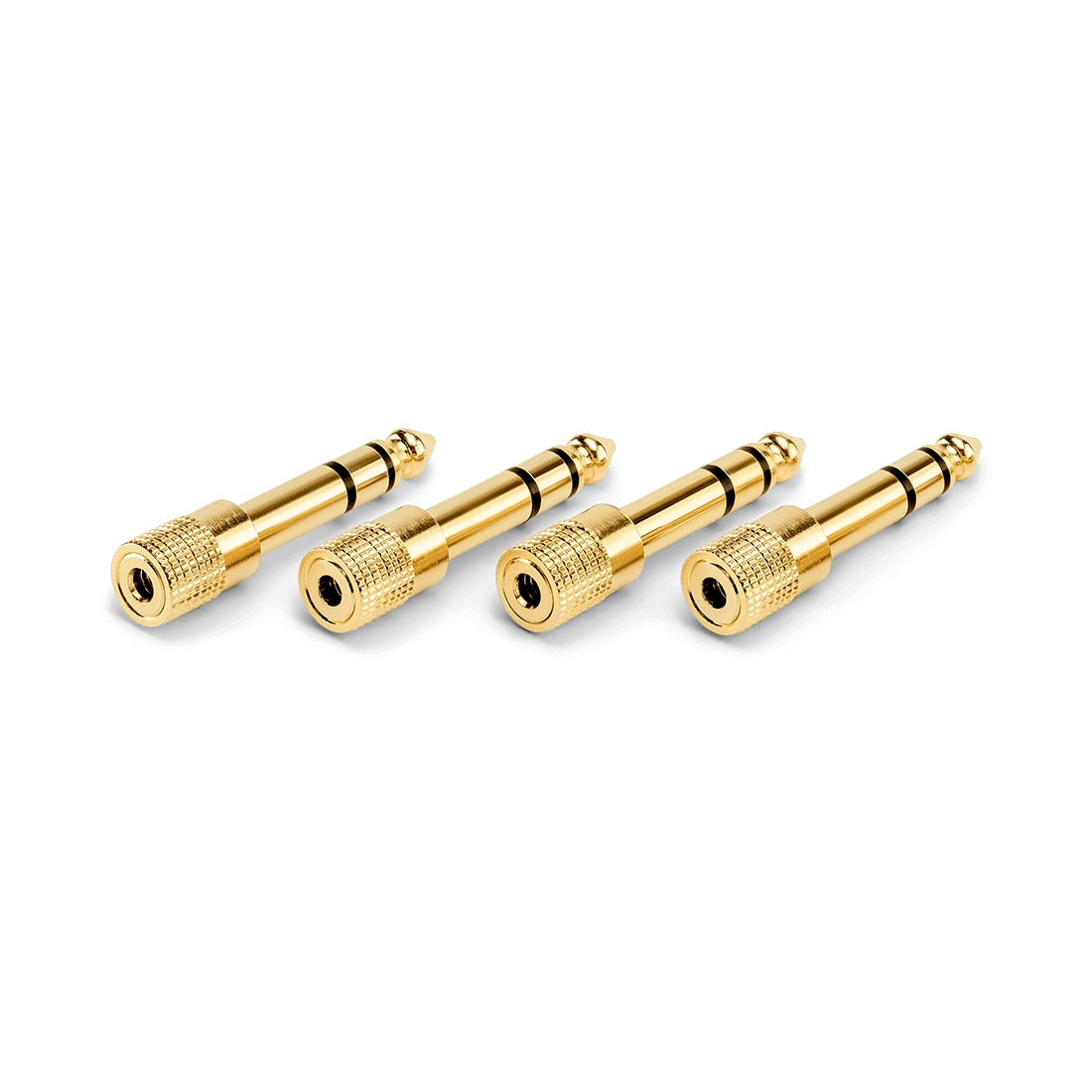 Back view of Rode HJA-4 3.5mm to 1/4 Inch TRS Headphone Adapters - 4-Pack