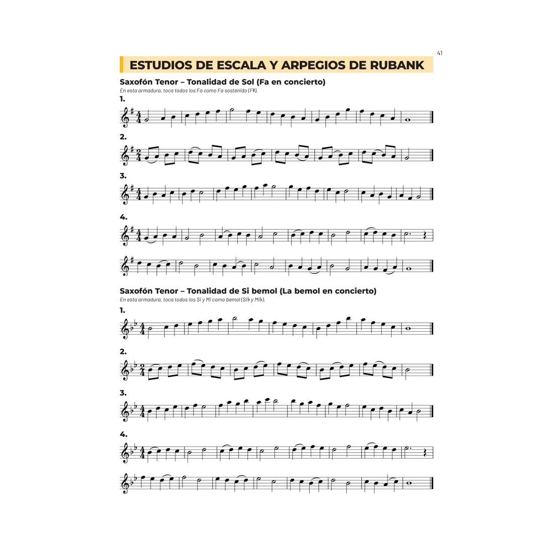 Essential Elements para Banda – Saxofón Tenor en Sib Libro Número 1 page 41