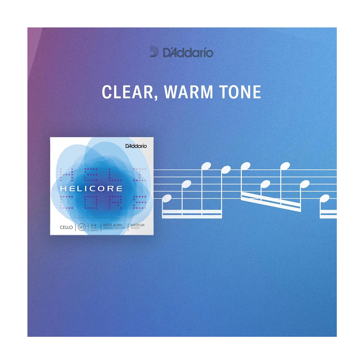 D'Addario HS610 3/4M Helicore Solo Double Bass String Set - Medium Tension