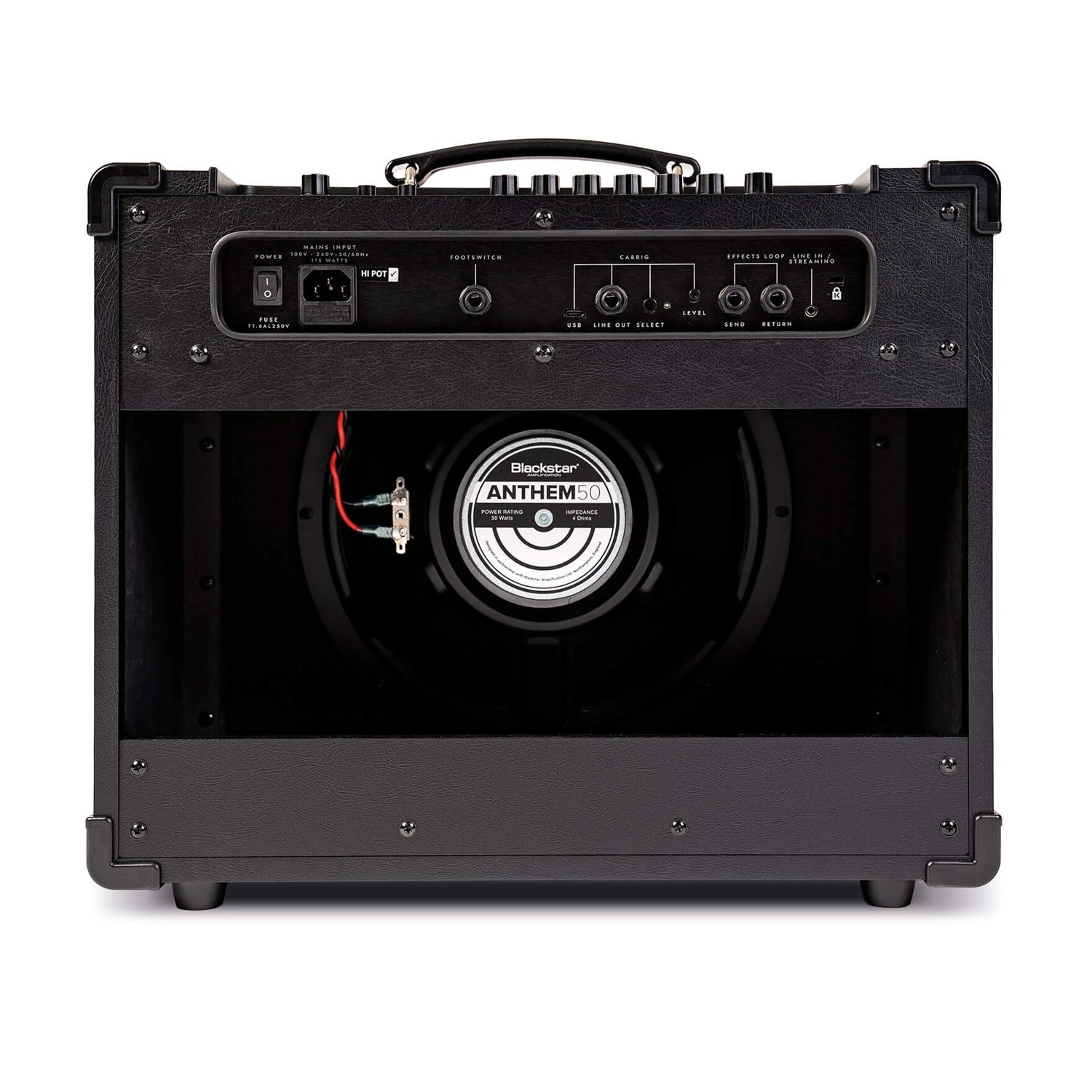 Blackstar ID:X 50 50-Watt 1 X 12" Digital Combo Amplifier back panel view