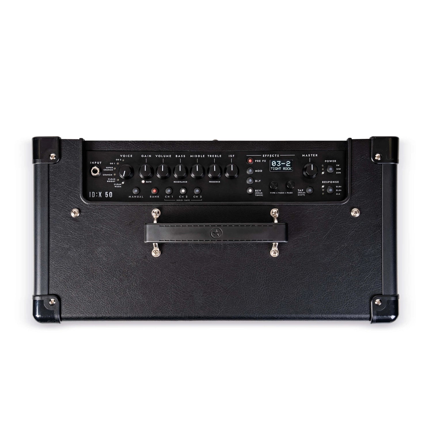 Blackstar ID:X 50 50-Watt 1 X 12" Digital Combo Amplifier top panel view