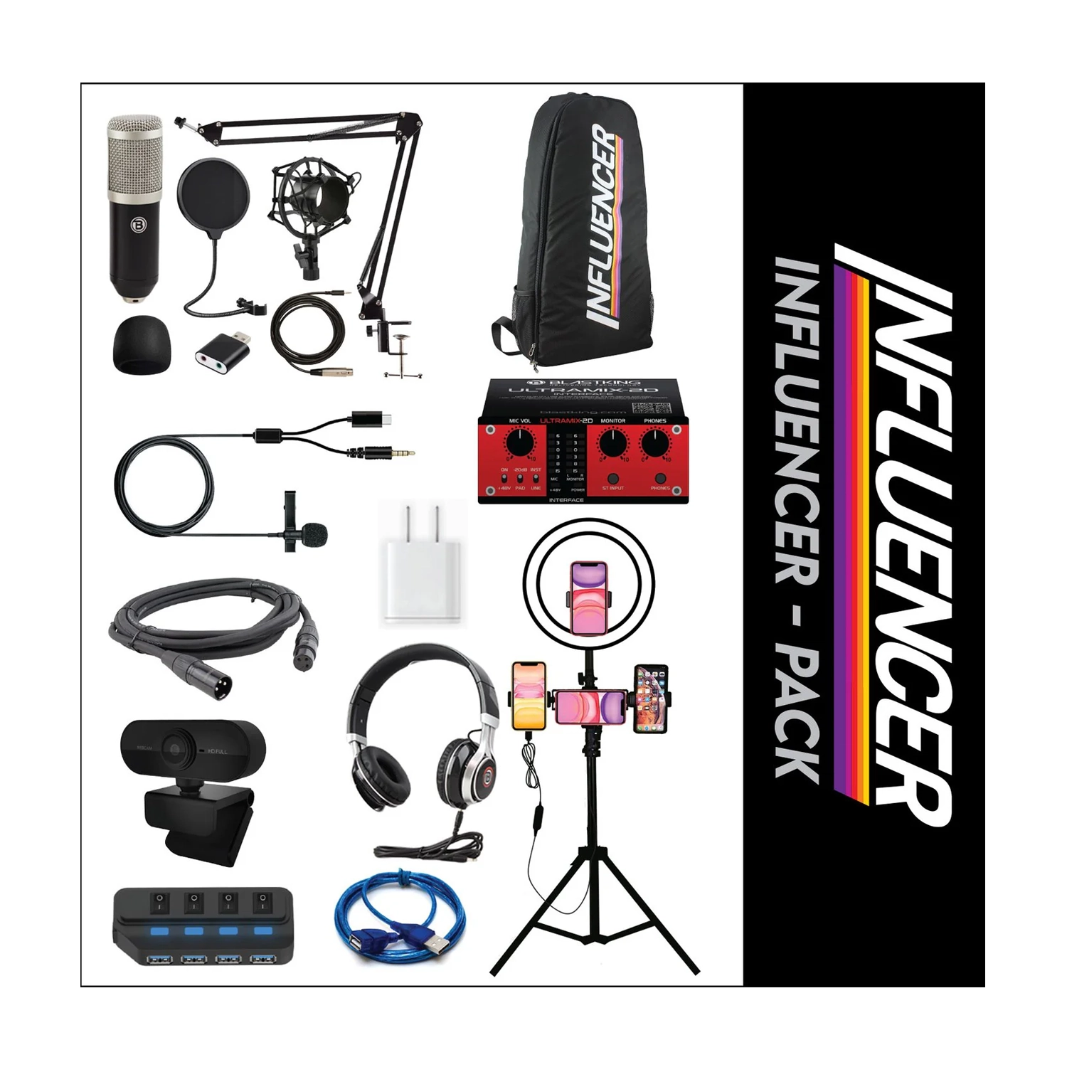 Blastking Influencer Complete Recording Pack - Black