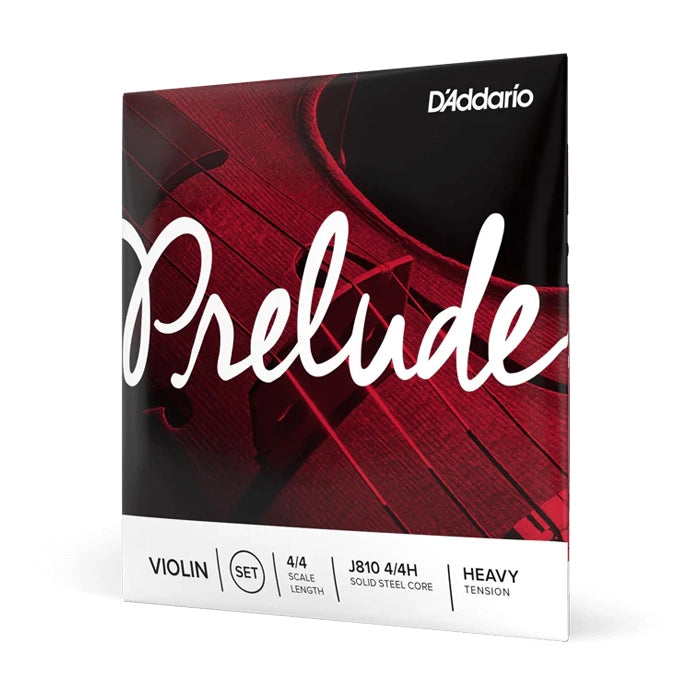 D'Addario Prelude Violin String Set, 4/4 Scale, Heavy Tension
