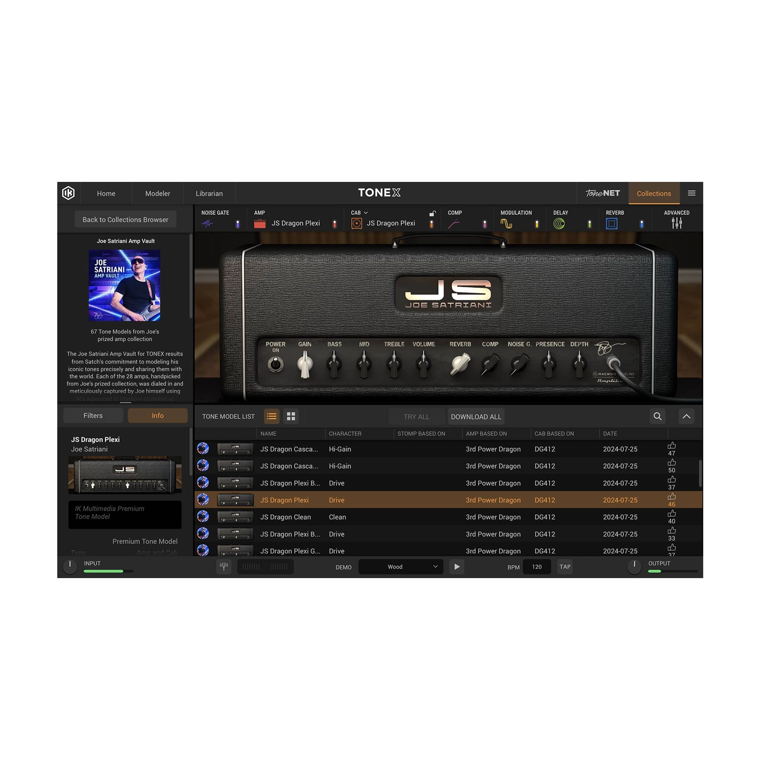 IK Multimedia Tonex One Joe Satriani Limited Edition AI multiFX Micro-Pedal