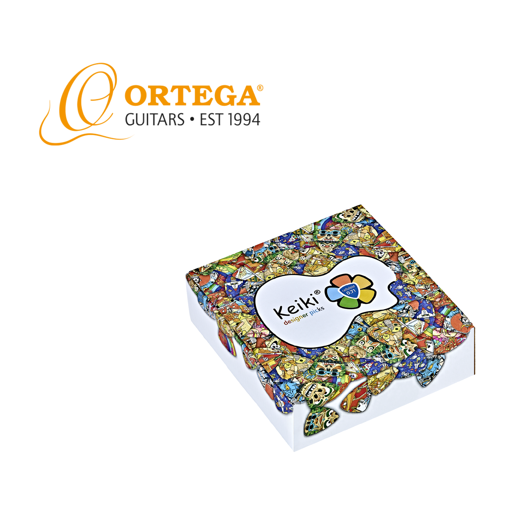 Ortega KPSD-150 Púas de Guitarra Keiki Designer