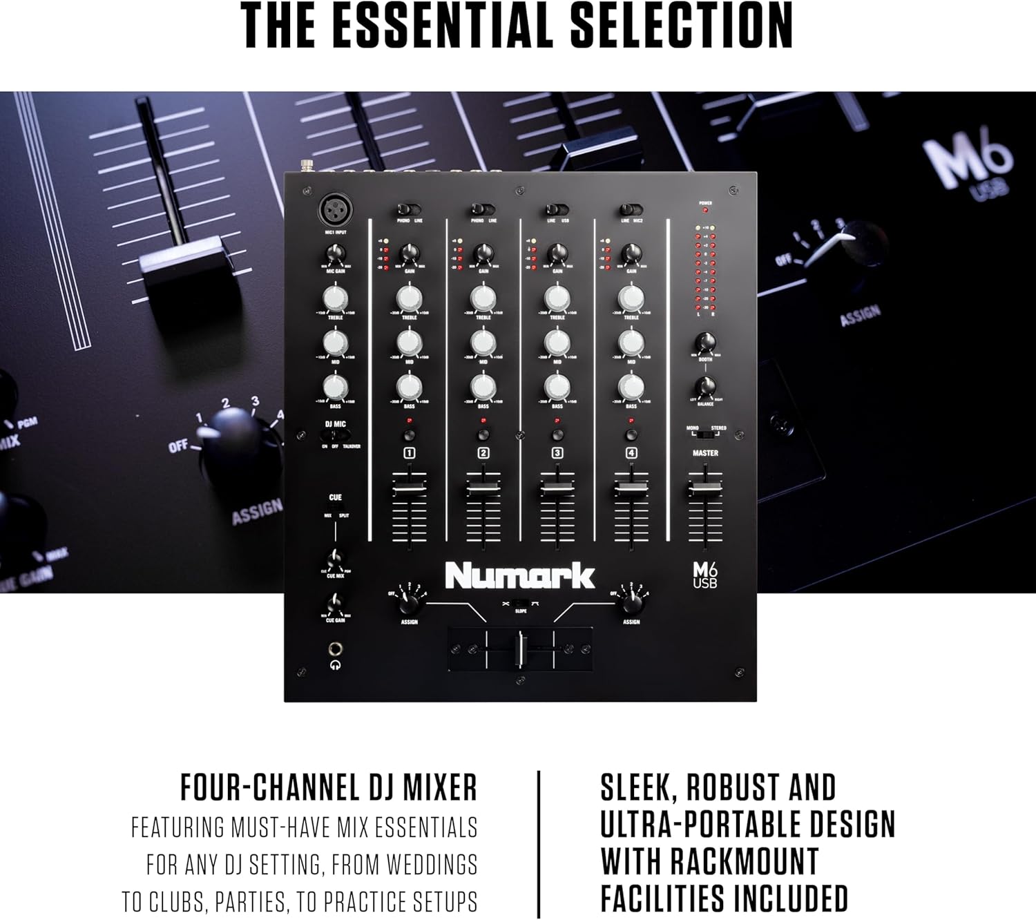 Numark M6 USB 4-Channel USB DJ Mixer