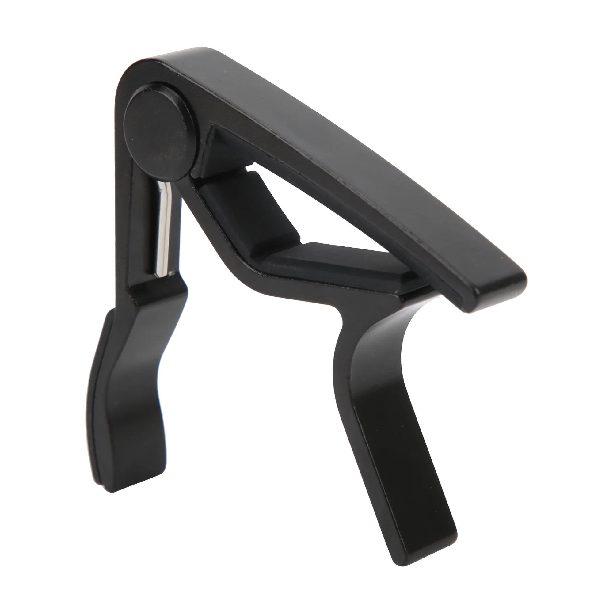 Front angle view of PBS MC-08 Guitar Capo for Acoustic and Electric Guitars - Black