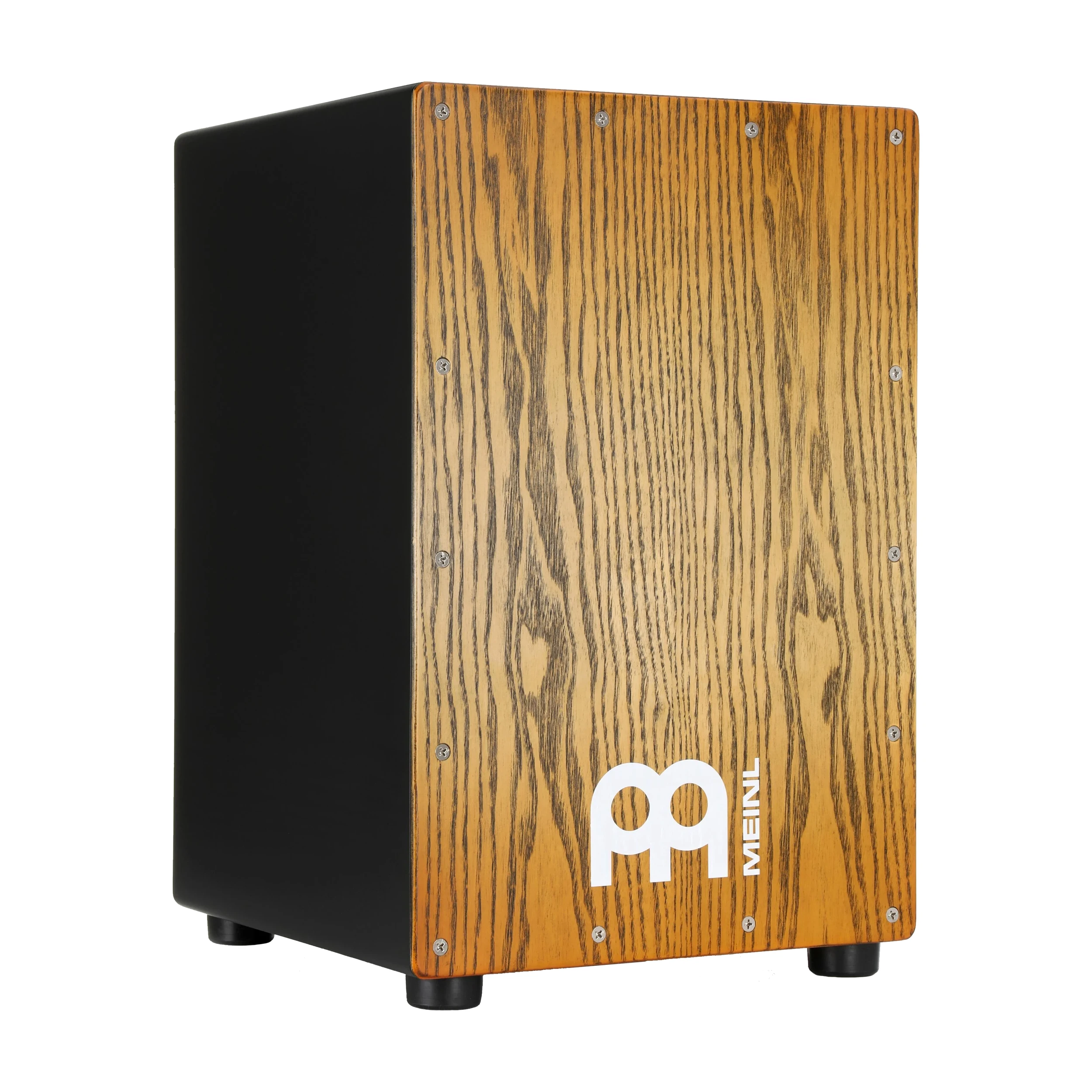 Front angle view of MEINL Headliner® Series Snare Cajon Sonoran Amber Fade