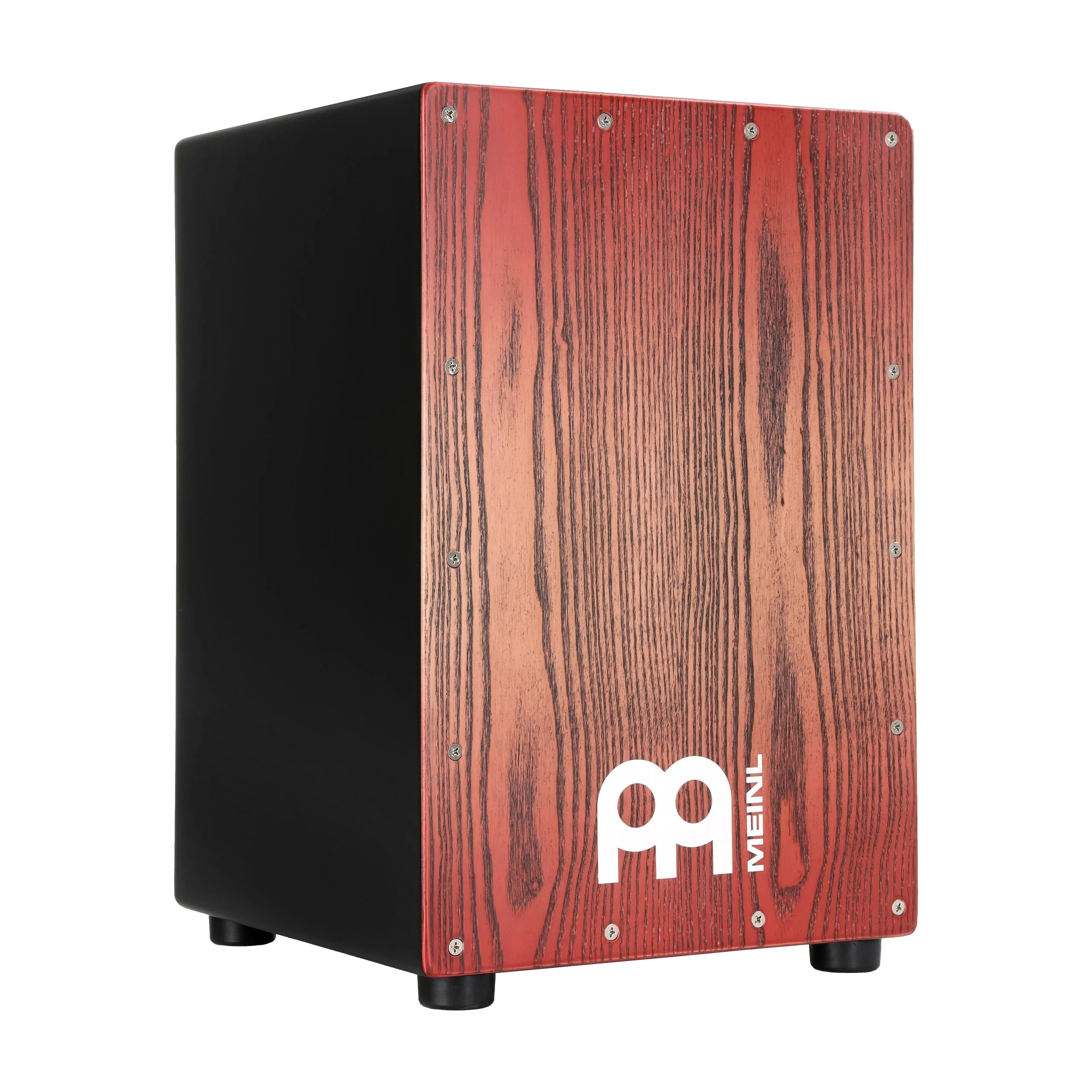 Front angle view of MEINL Headliner® Series Snare Cajon Tango Red Fade