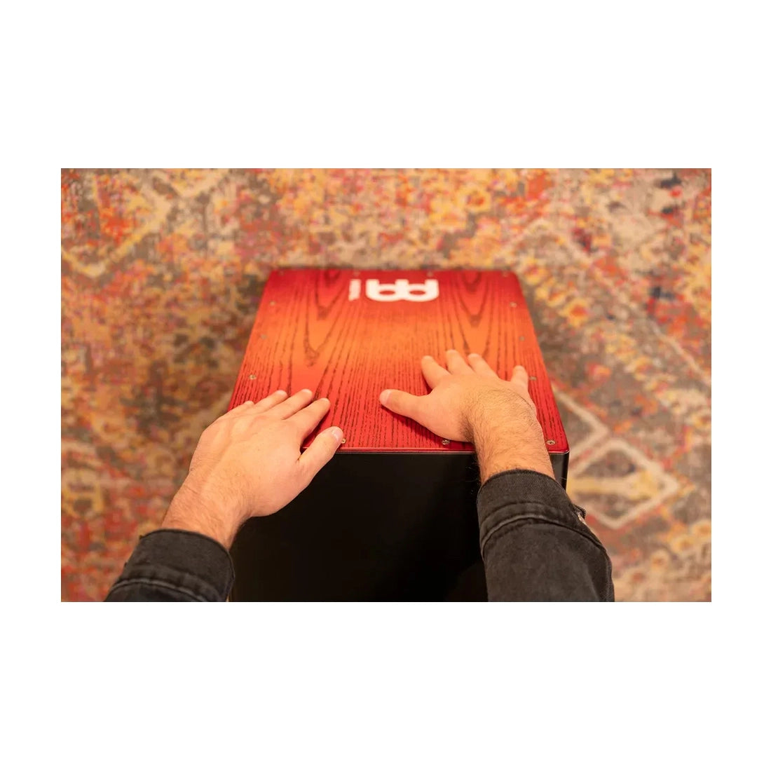 Meinl Percussion Headliner MCAJ100BK Snare Cajon - Tango Red Fade