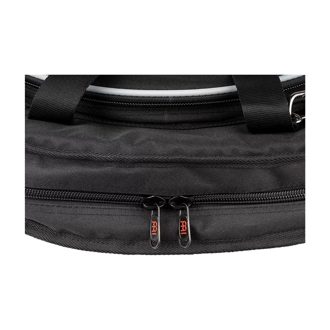 Meinl Cymbals Professional 22" Cymbal Bag With 15" Hi-Hat Compartment zipper system close up