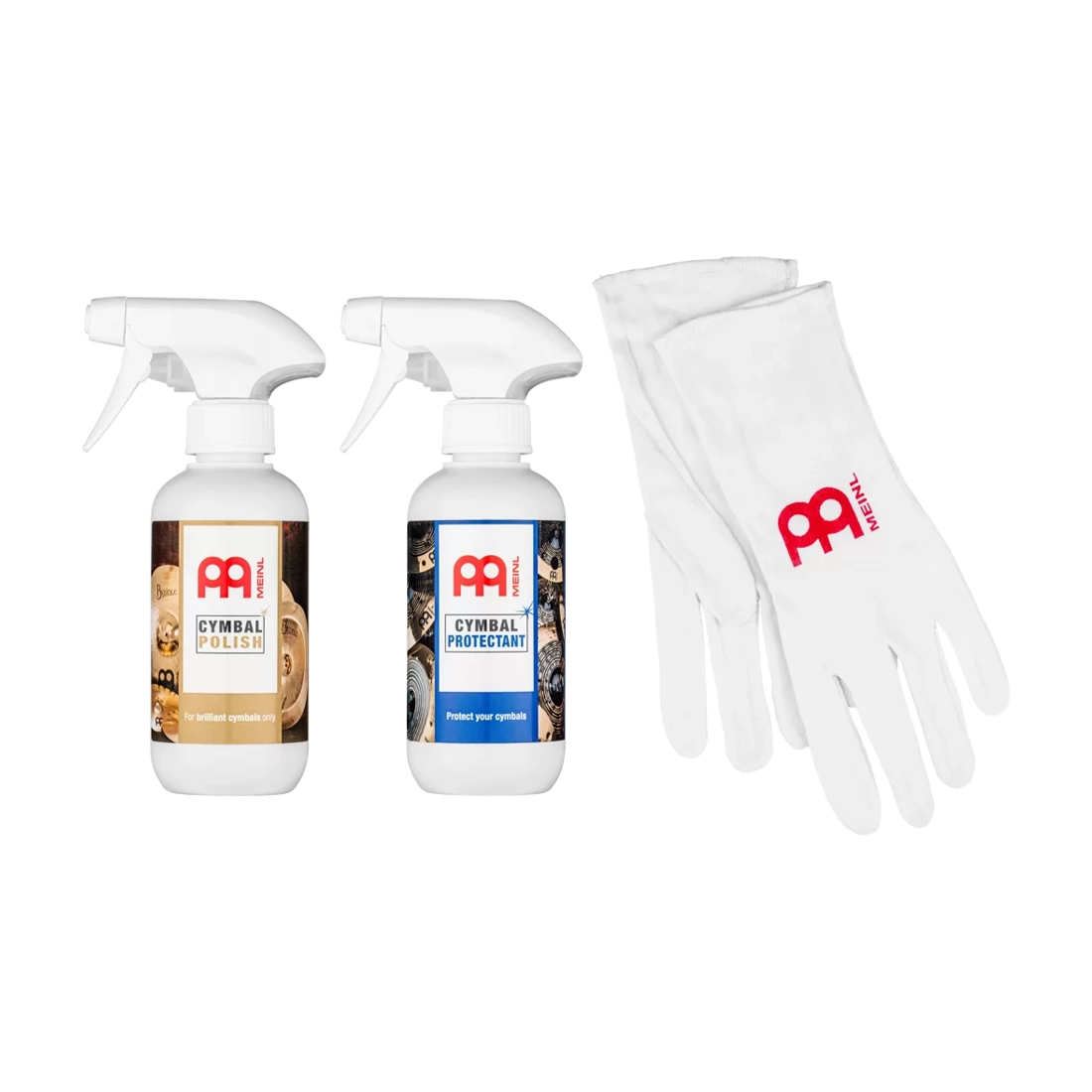 Meinl Cymbals Cymbal Care Kit with Cleaner and Polish - Includes Handling Gloves (MCCK-MCP)