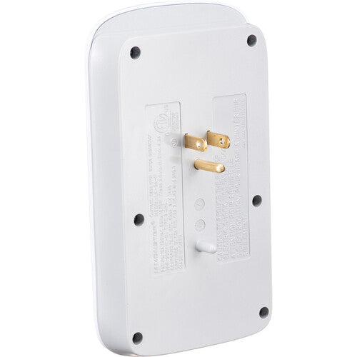 Monster 6 Outlet Cable Wall Tap Surge Protector - White