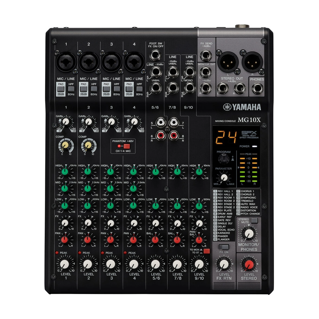 Yamaha Mezclador Estéreo MG10X de 10 Canales