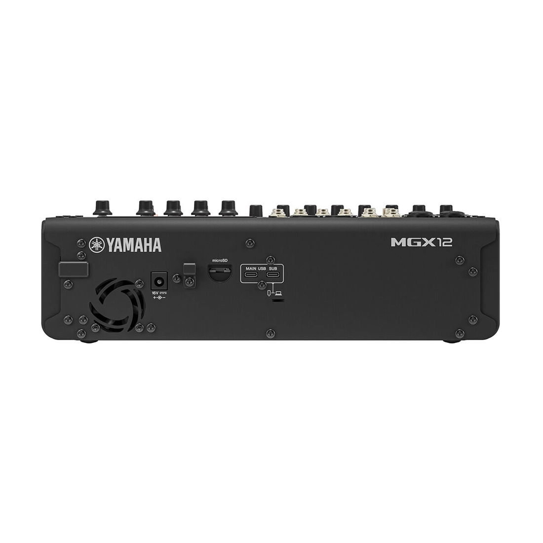 Yamaha MGX12 18-Channel Digital Mixing Console back side panel view