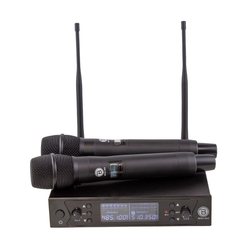 Sistema de micrófono inalámbrico DSP UHF de mano dual Blastking – MHU-402