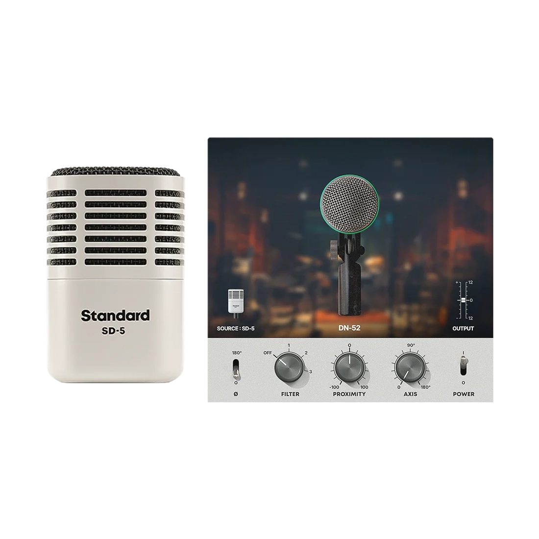 Universal Audio SD-5 Dynamic Microphone & app Layout