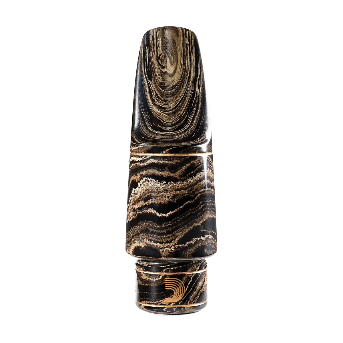D'Addario Select Jazz Marble Alto Saxophone Mouthpiece - D6M-MB front side view