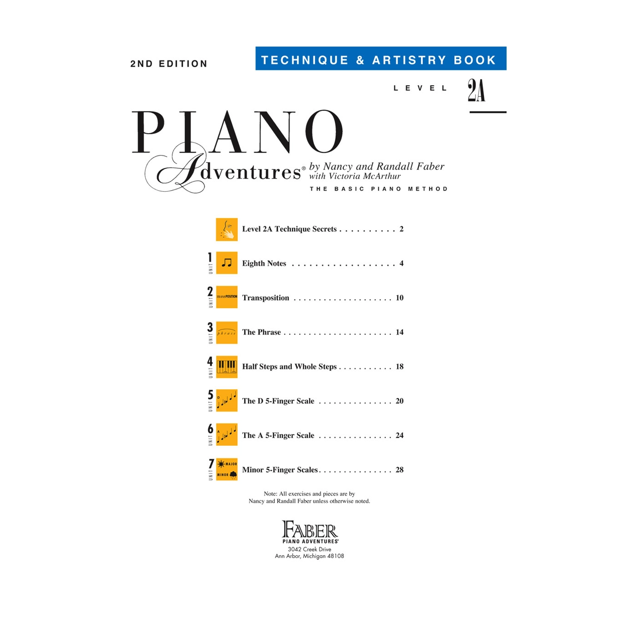 Closer Look Level 2A – Technique & Artistry Book – 2nd Edition Piano Adventures
