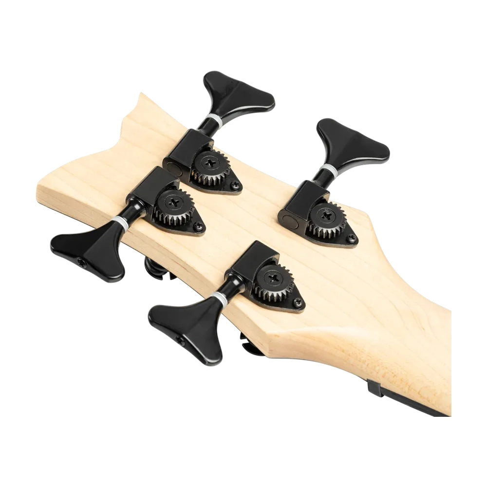 Ortega Solid Body Ukebass Mahogany & Flamed Maple Rechargeable Pu - Tobacco Sunburst