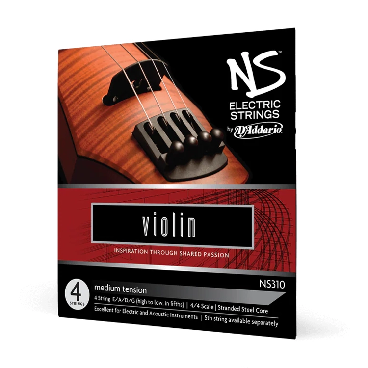 D'Addario NS310 4/4-Scale Medium-Tension Electric Violin String Set