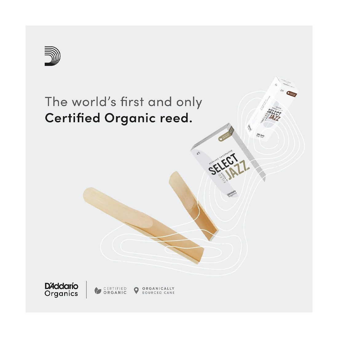 D'addario Organic Select Jazz Filed 3-Pack Alto Saxophone Reeds - 3 Soft 