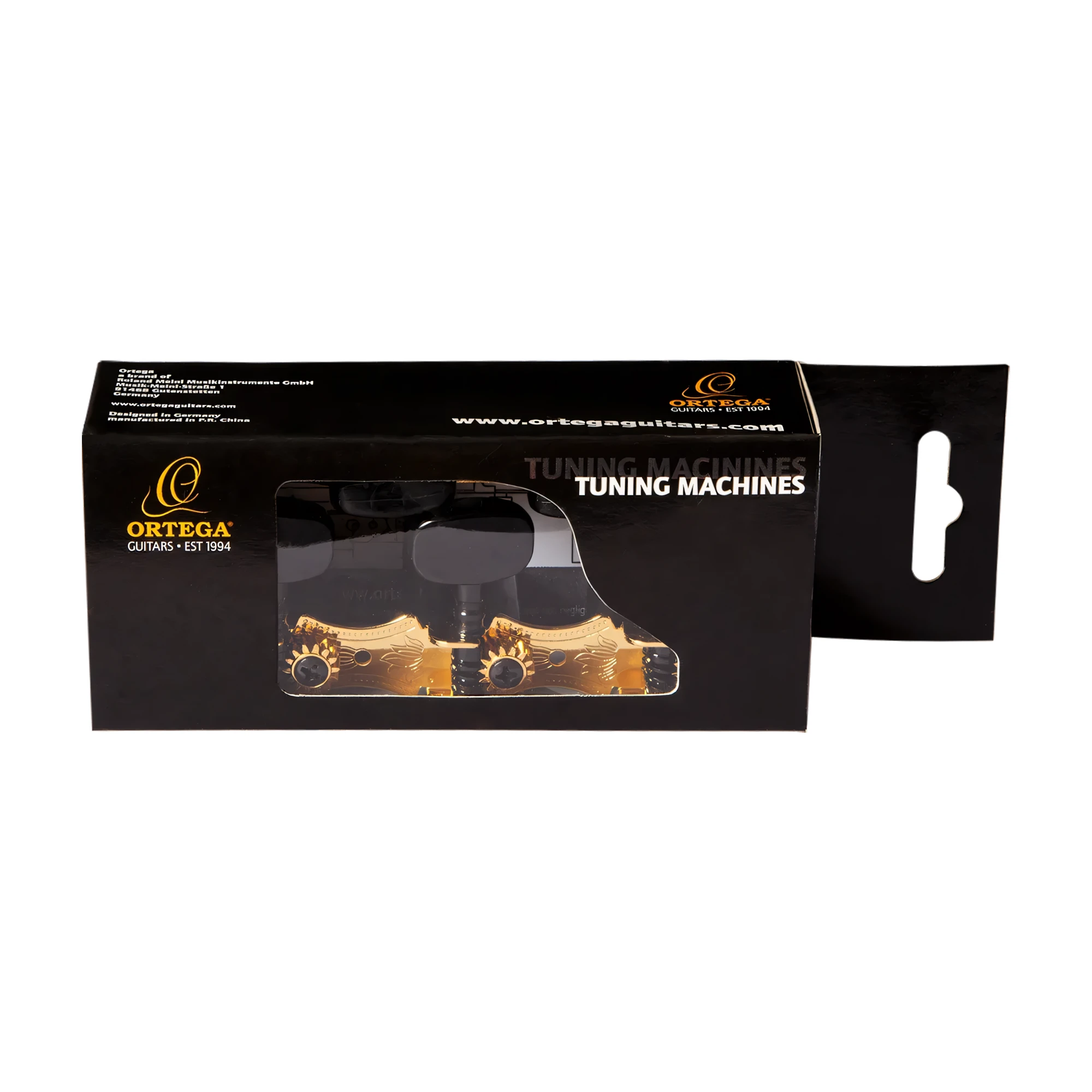 Full view in packaging of Ortega OTM-FAMILYBK Classical Guitar Tuning Machines
