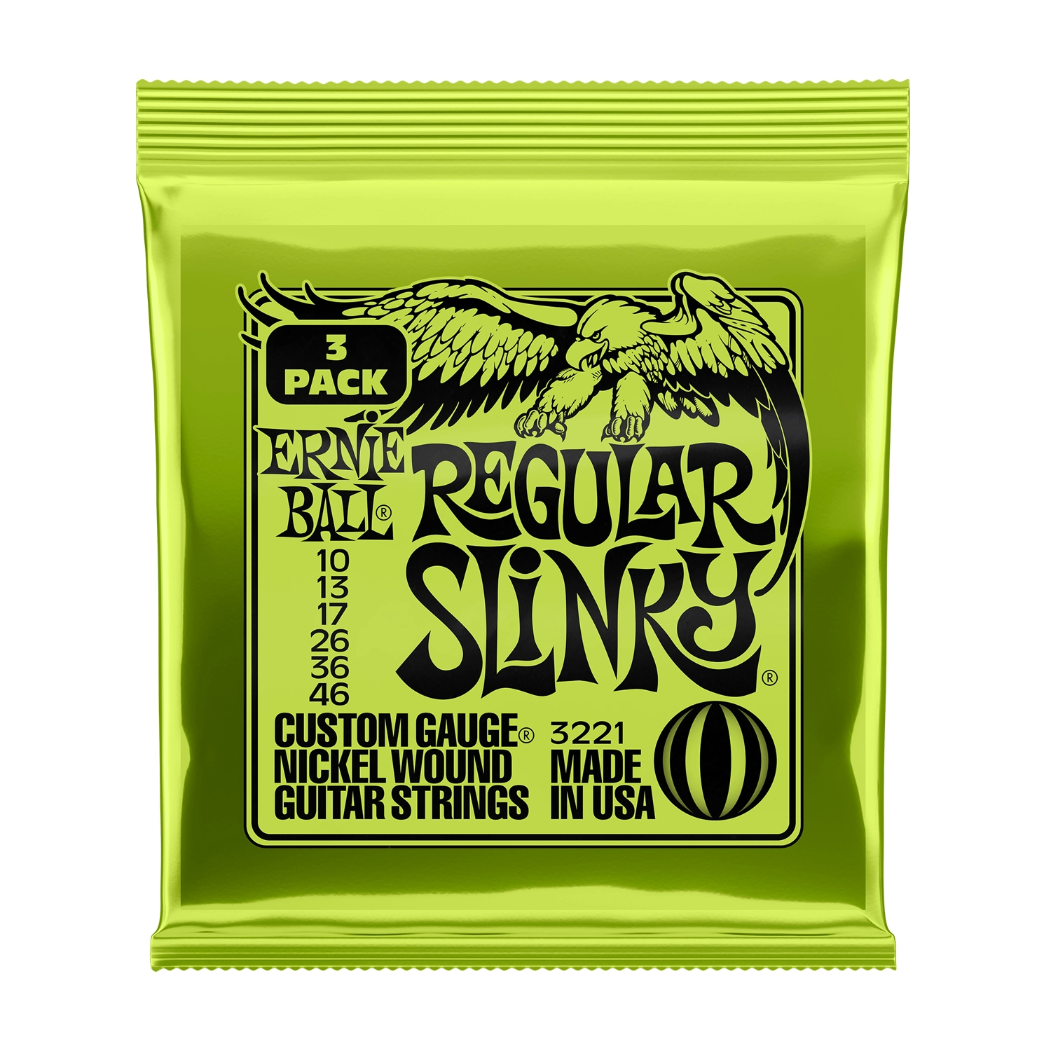 Cuerdas de guitarra eléctrica Ernie Ball 2221 Nickel Regular Slinky