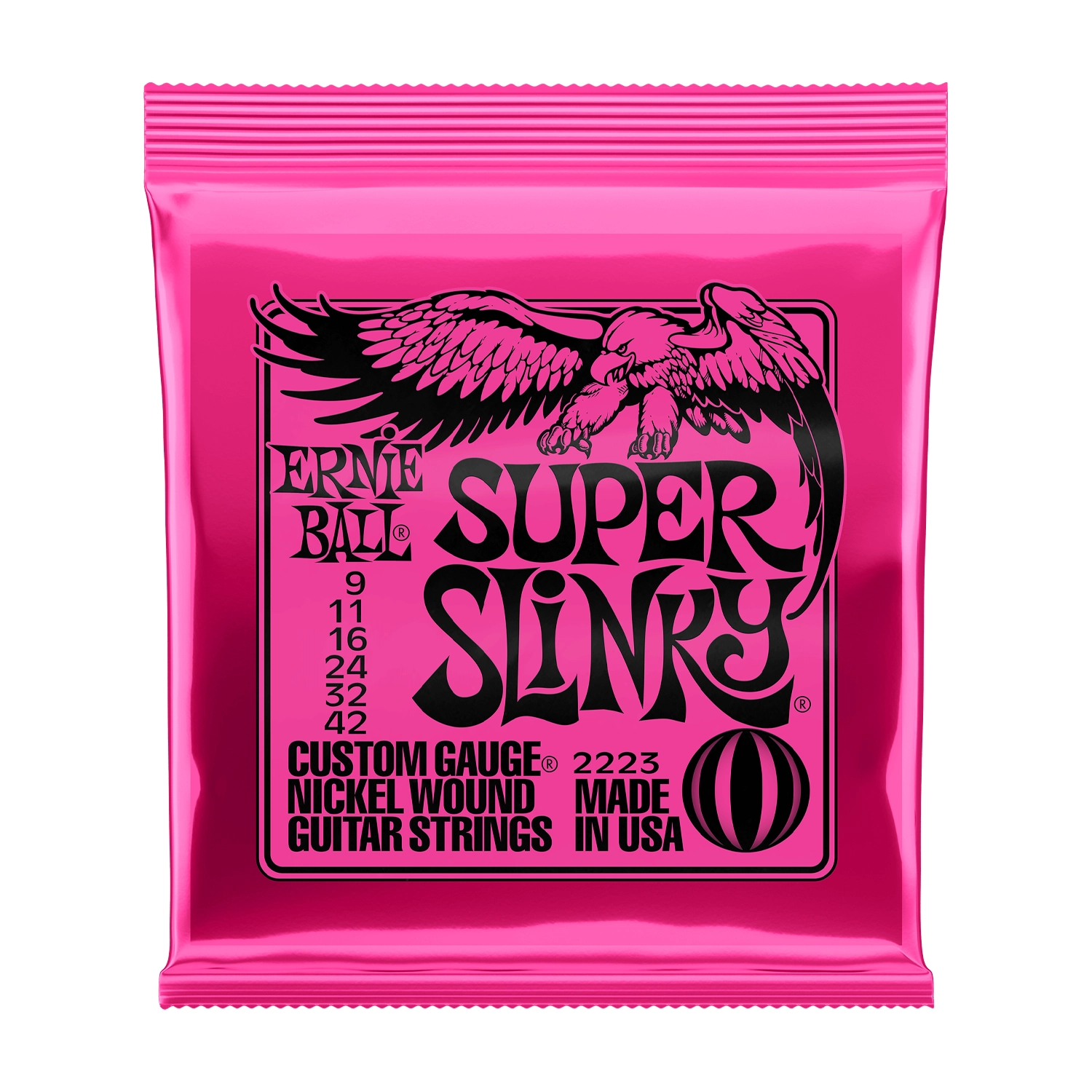 Cuerdas de guitarra eléctrica Ernie Ball 2223 Nickel Super Slinky de calibre personalizado