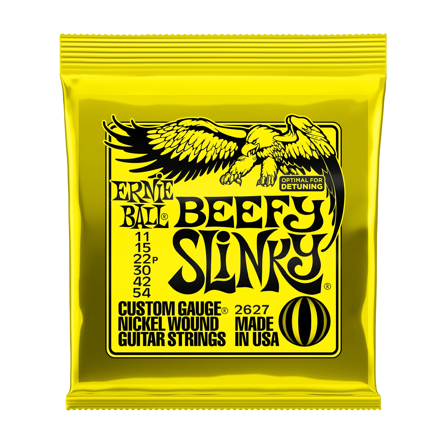 Cuerdas de guitarra eléctrica Ernie Ball 2627 Beefy Slinky de níquel enrolladas .011-.054