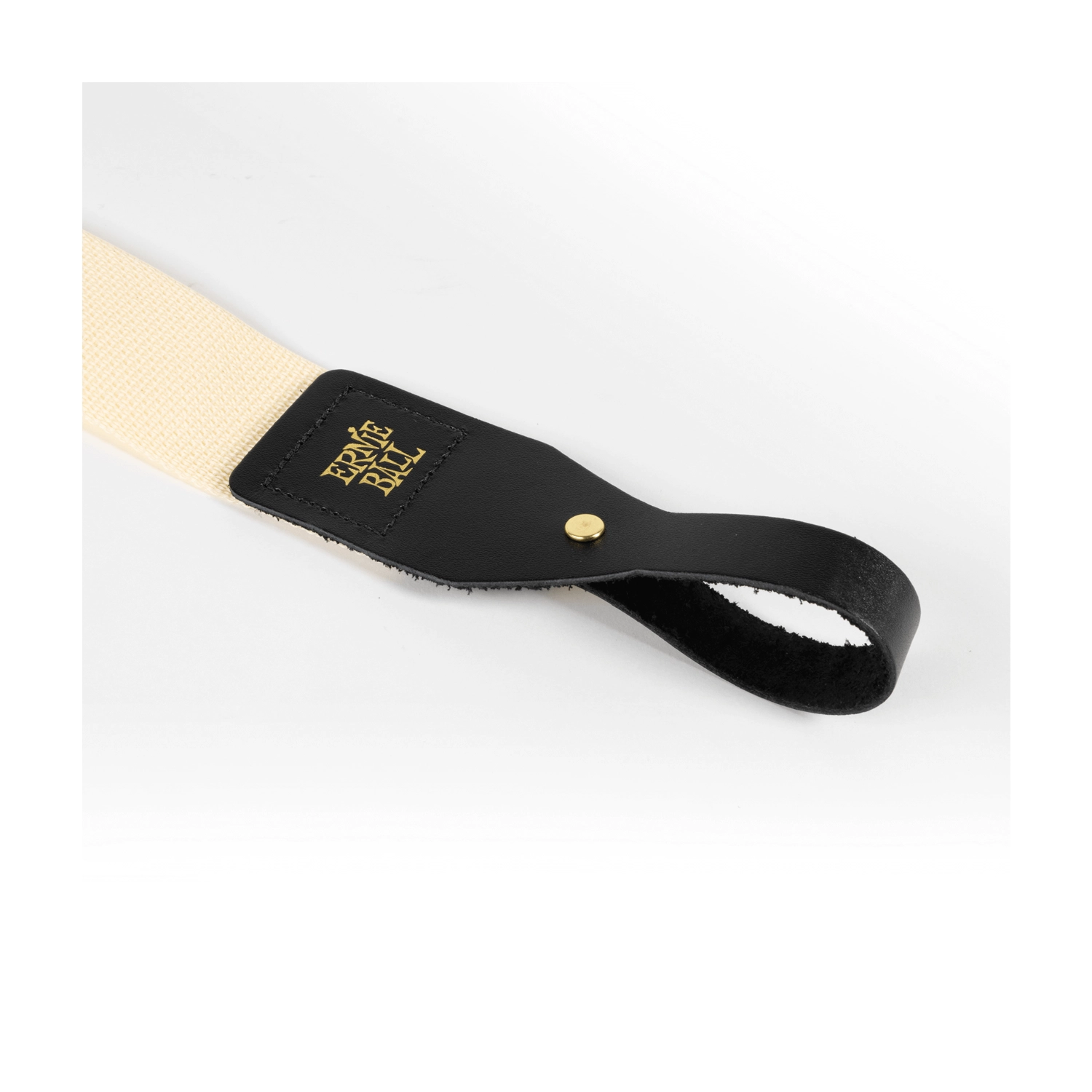 Ernie Ball Polypro Acoustic Guitar Strap - Cream fron side view