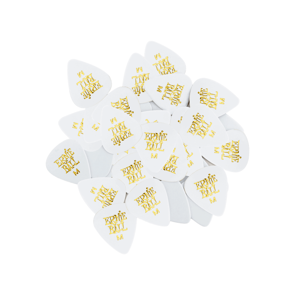 Ernie Ball Medium Cellulose Guitar Pick - White