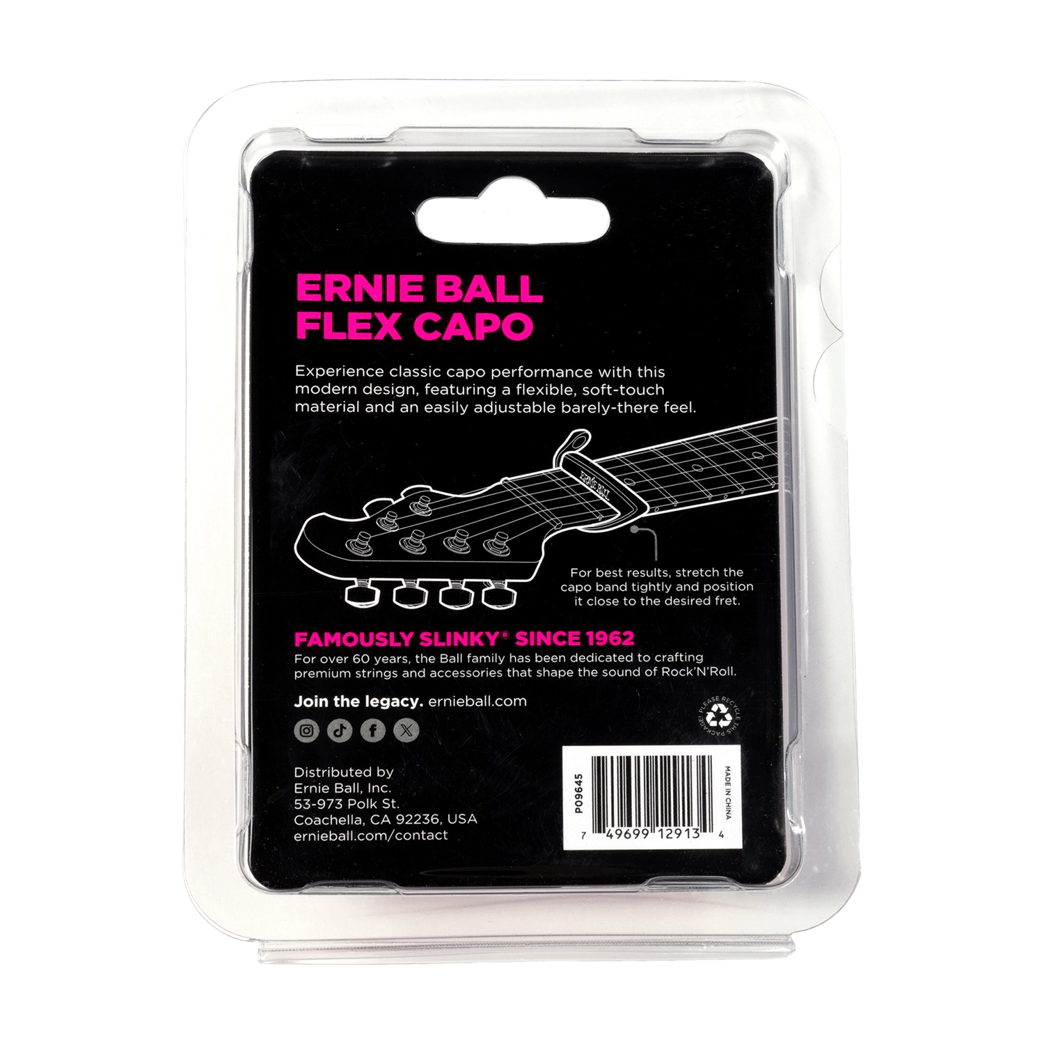 Ernie Ball Flex Capo - Black