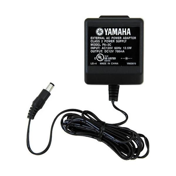 Yamaha AC Power Adapter PA-3C 120V input, 700mA output with 6ft cable