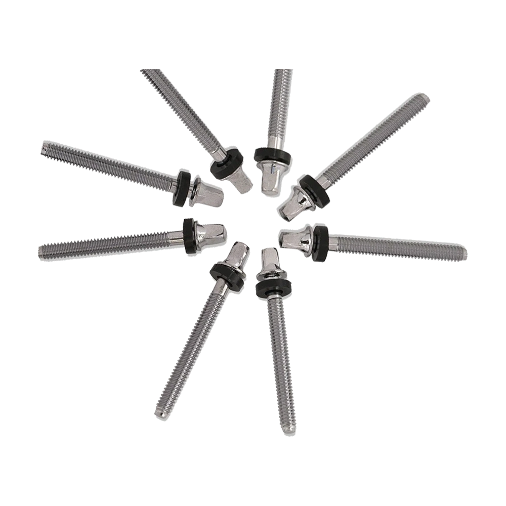 Full view of PDP by DW 8-Pack 12-24 Standard Tension Rods w/Nylon Washers 50mm PDAXTRS5008