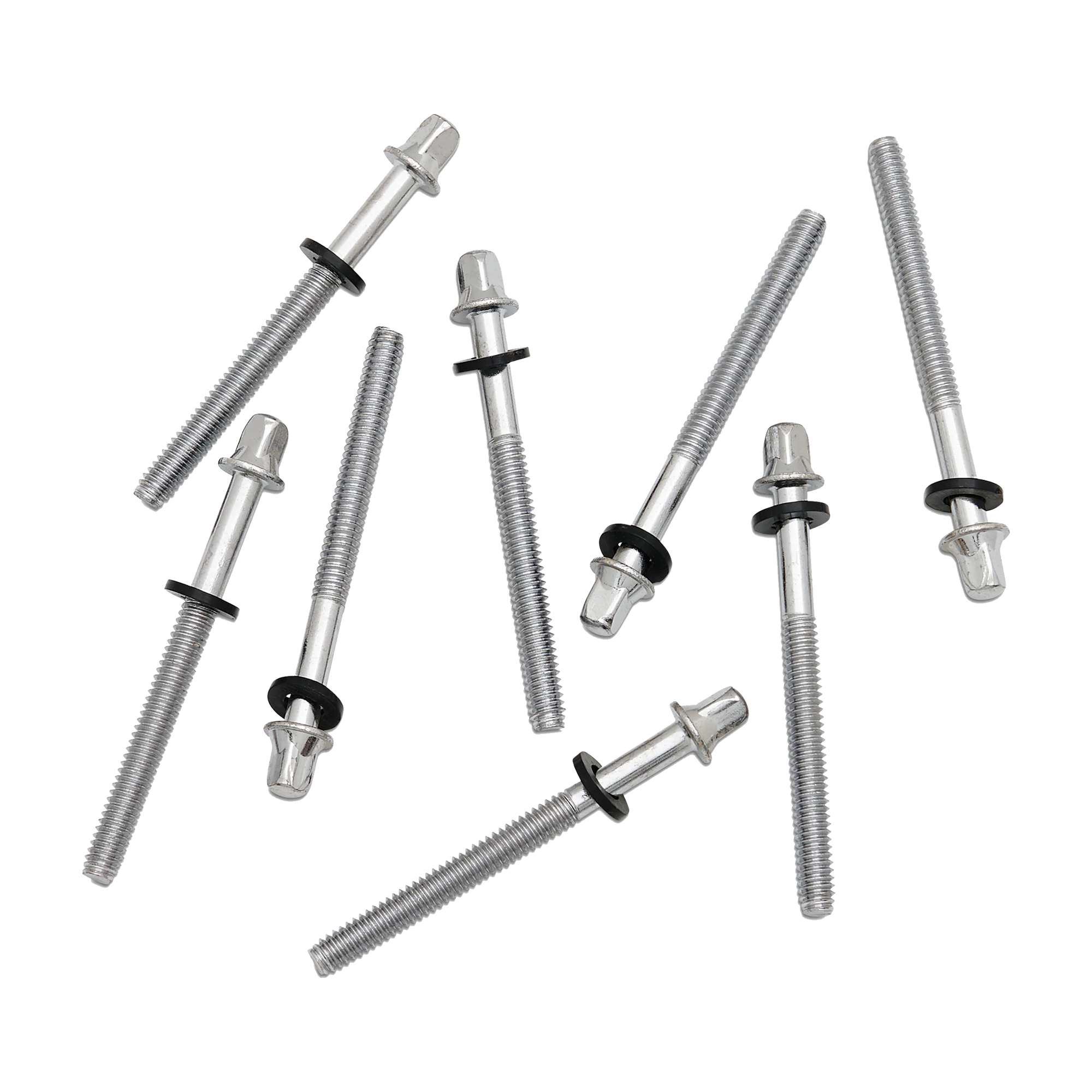 Full view of PDP by DW 8-Pack 12-24 Standard Tension Rods w/Nylon Washers 60mm PDAXTRS6008