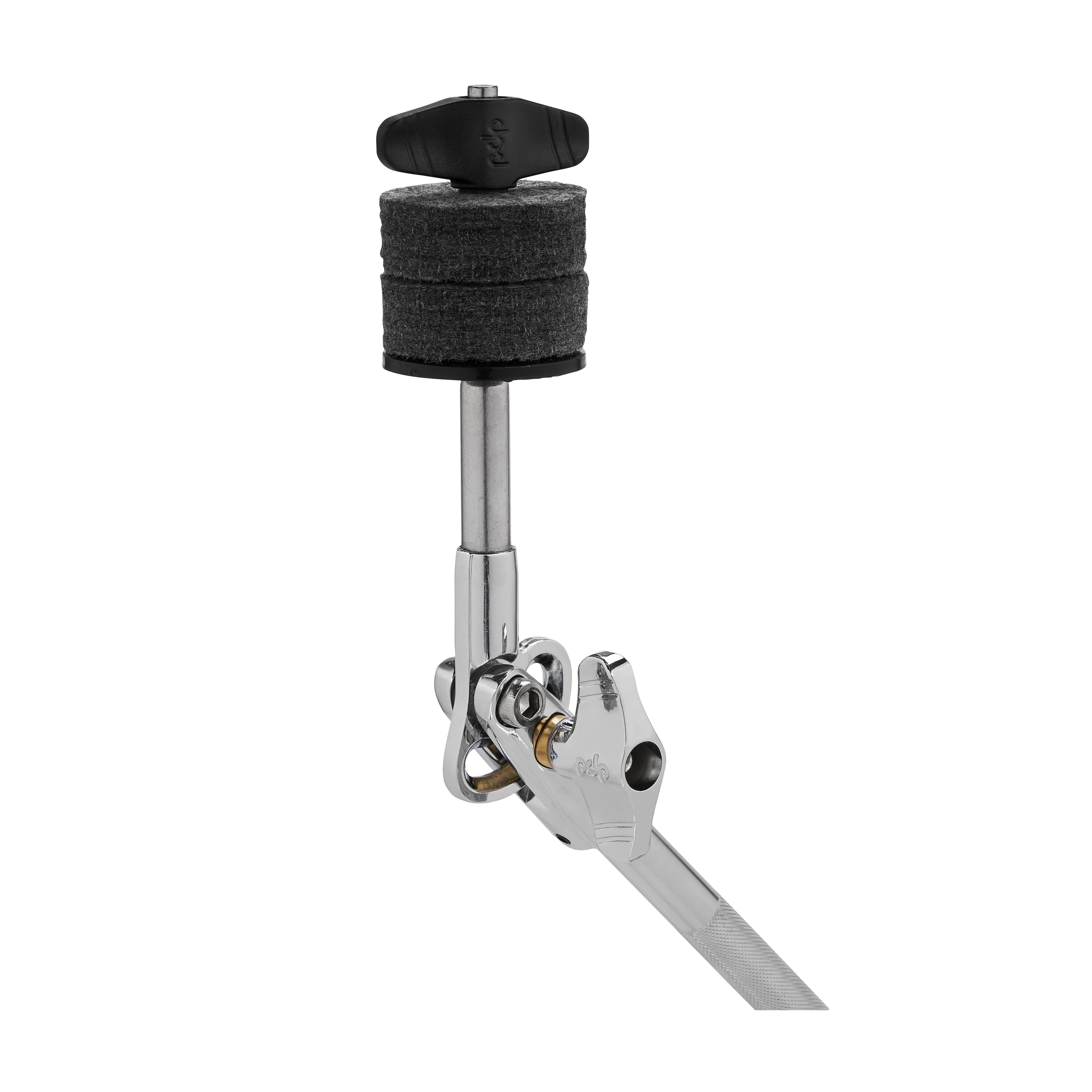 Drum stand with adjustable arm on a white background