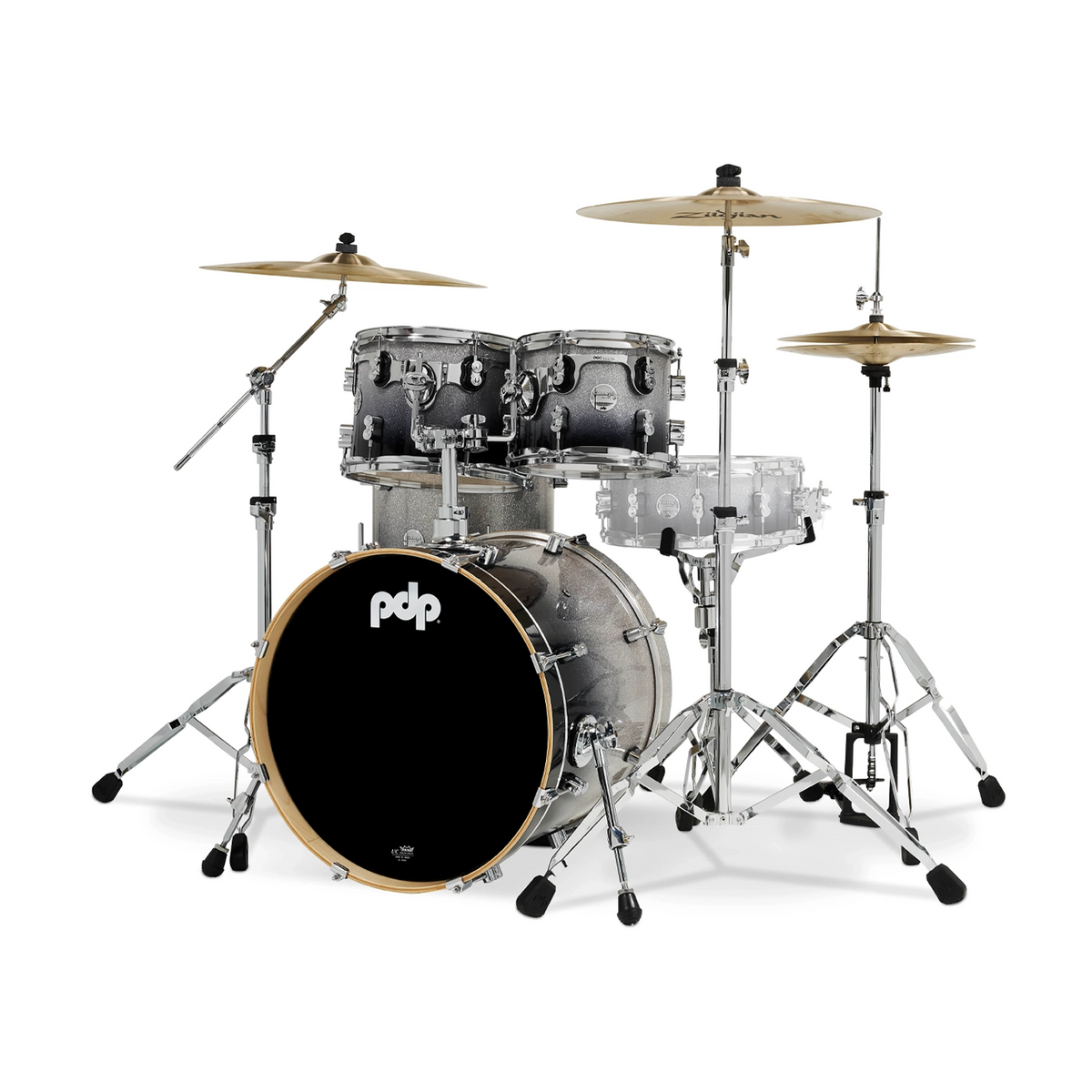 PDP Concept Maple 4pc Shell Pack Silver To Black Fade