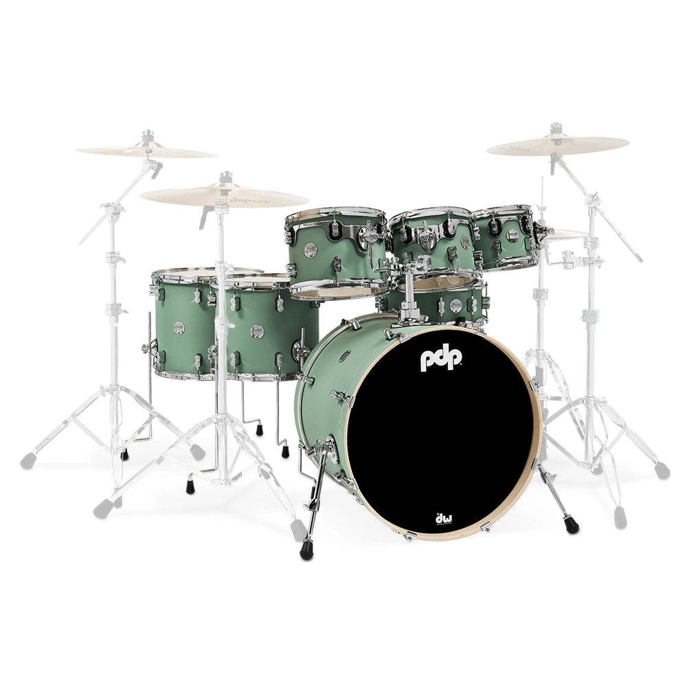 PDP Concept Maple 7 Piece Shell Pack - Satin Seafoam Finishply